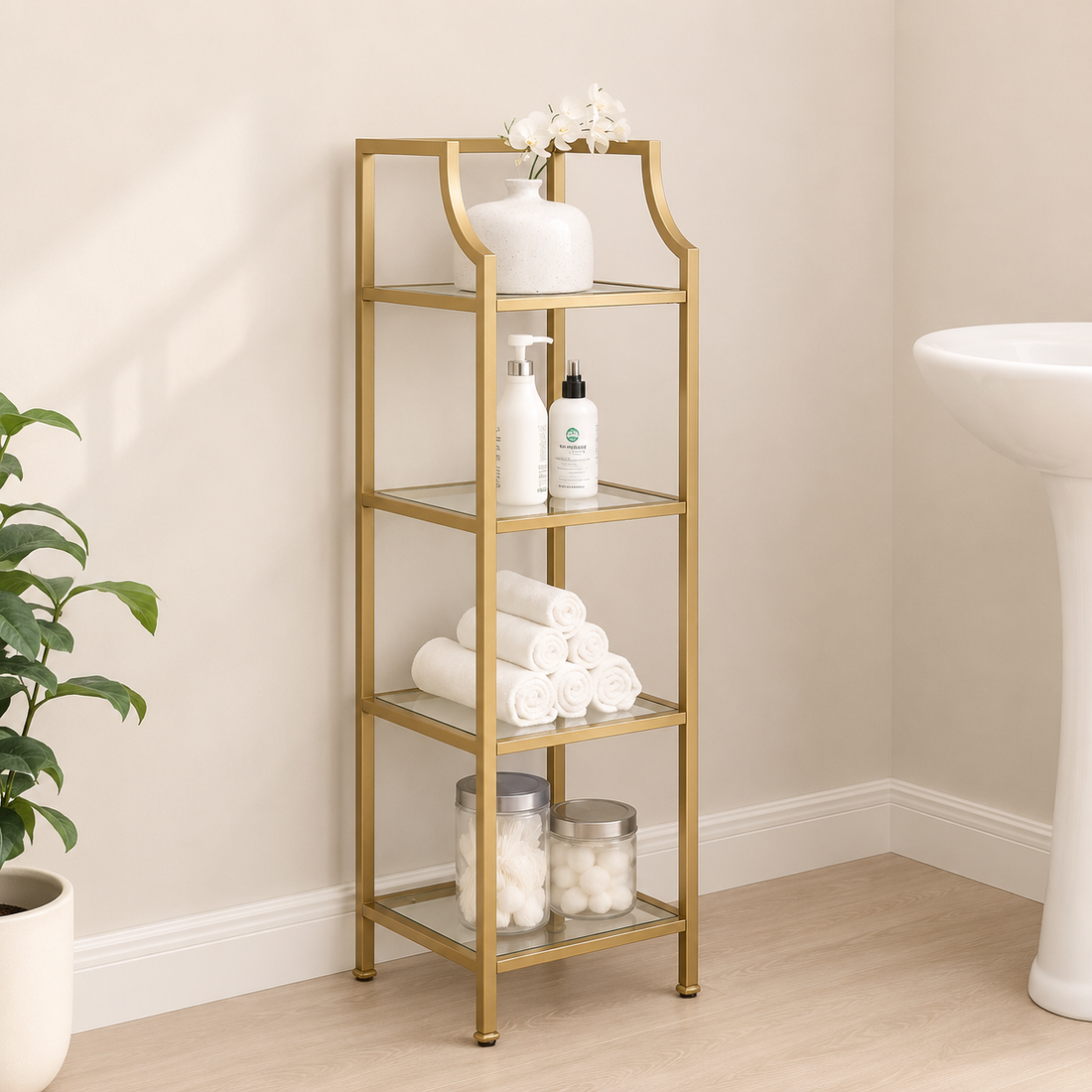 Luxury Glass Storage Shelf