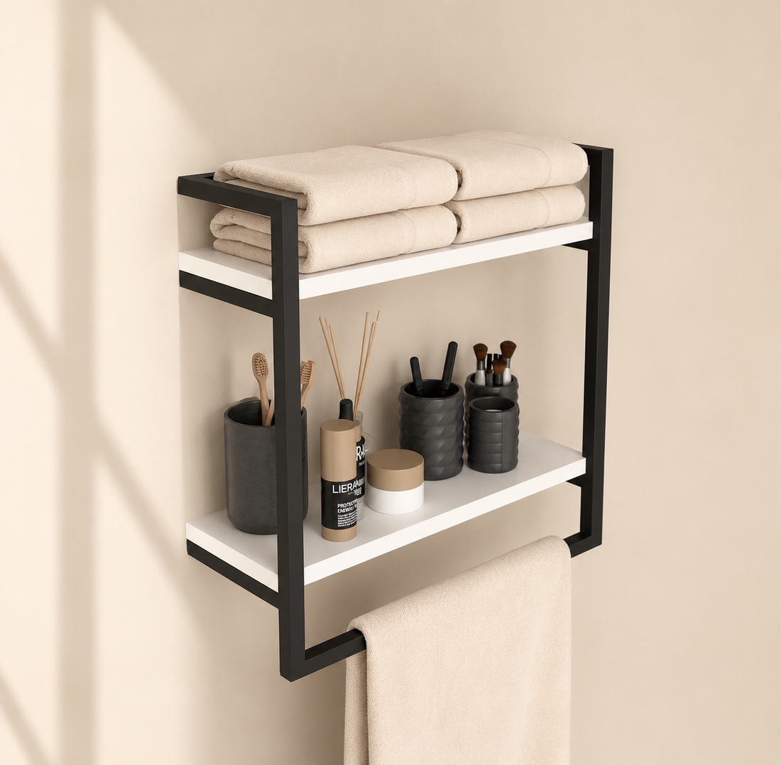 Wall Shelf with Towel Bar