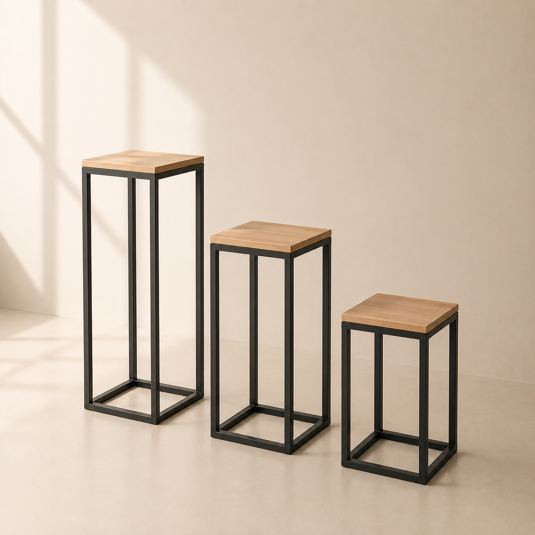 Modern Pedestal Stand Set (3 Pieces)