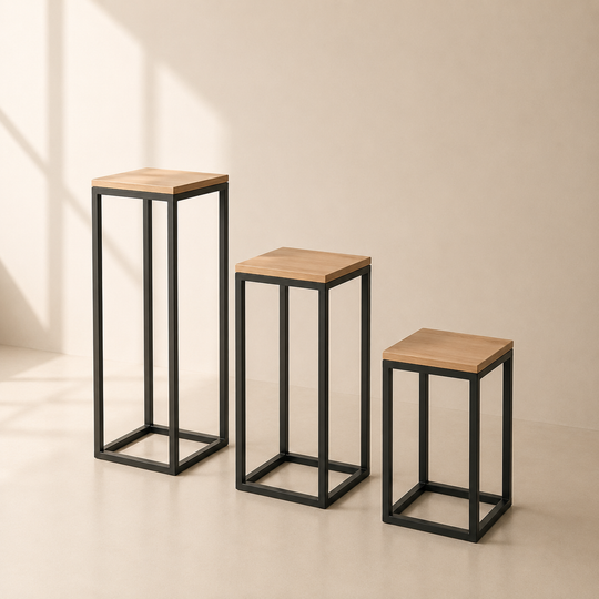 Modern Pedestal Stand Set (3 Pieces)
