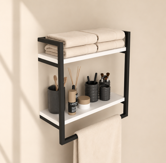 Wall Shelf with Towel Bar