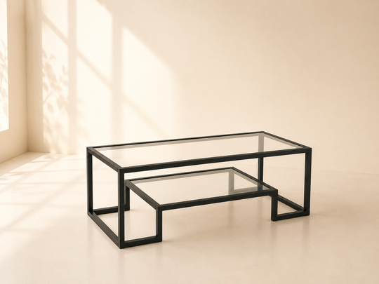 Nested Glass Coffee Table Set