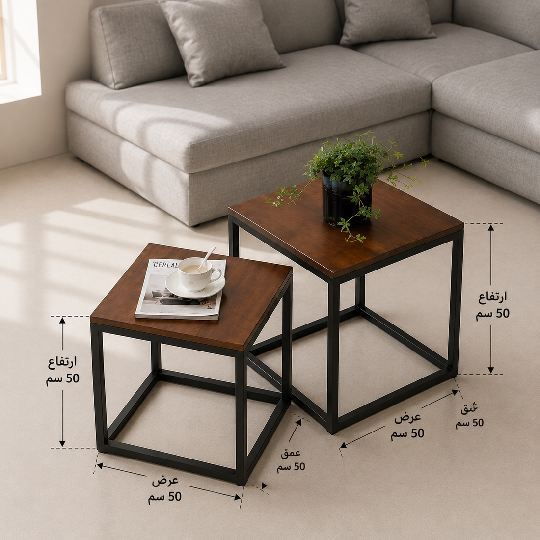 Modern Nesting Coffee Table Set (2 Pieces)