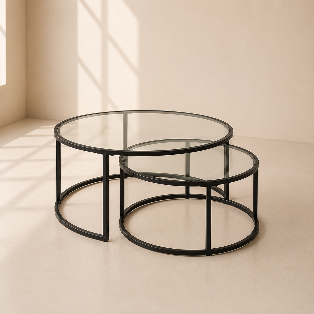 Round Nested Coffee Table Set