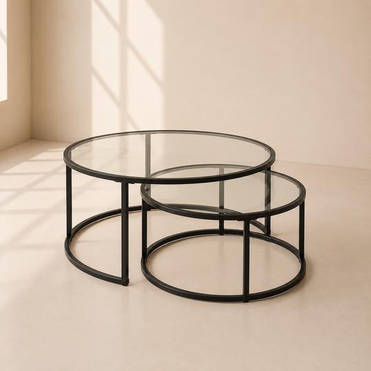 Round Nested Coffee Table Set