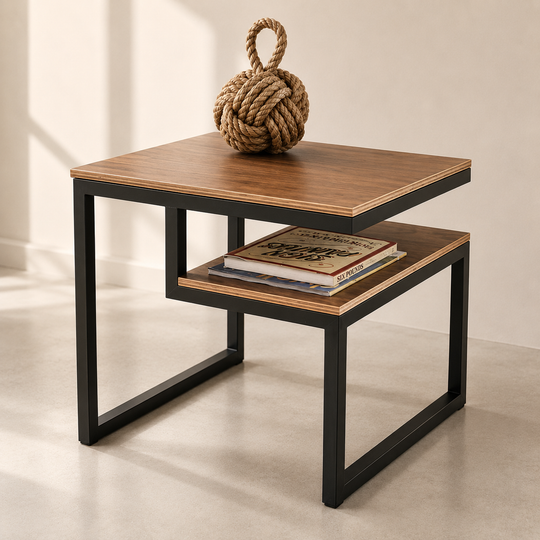 Modern Two-Tier Side Table